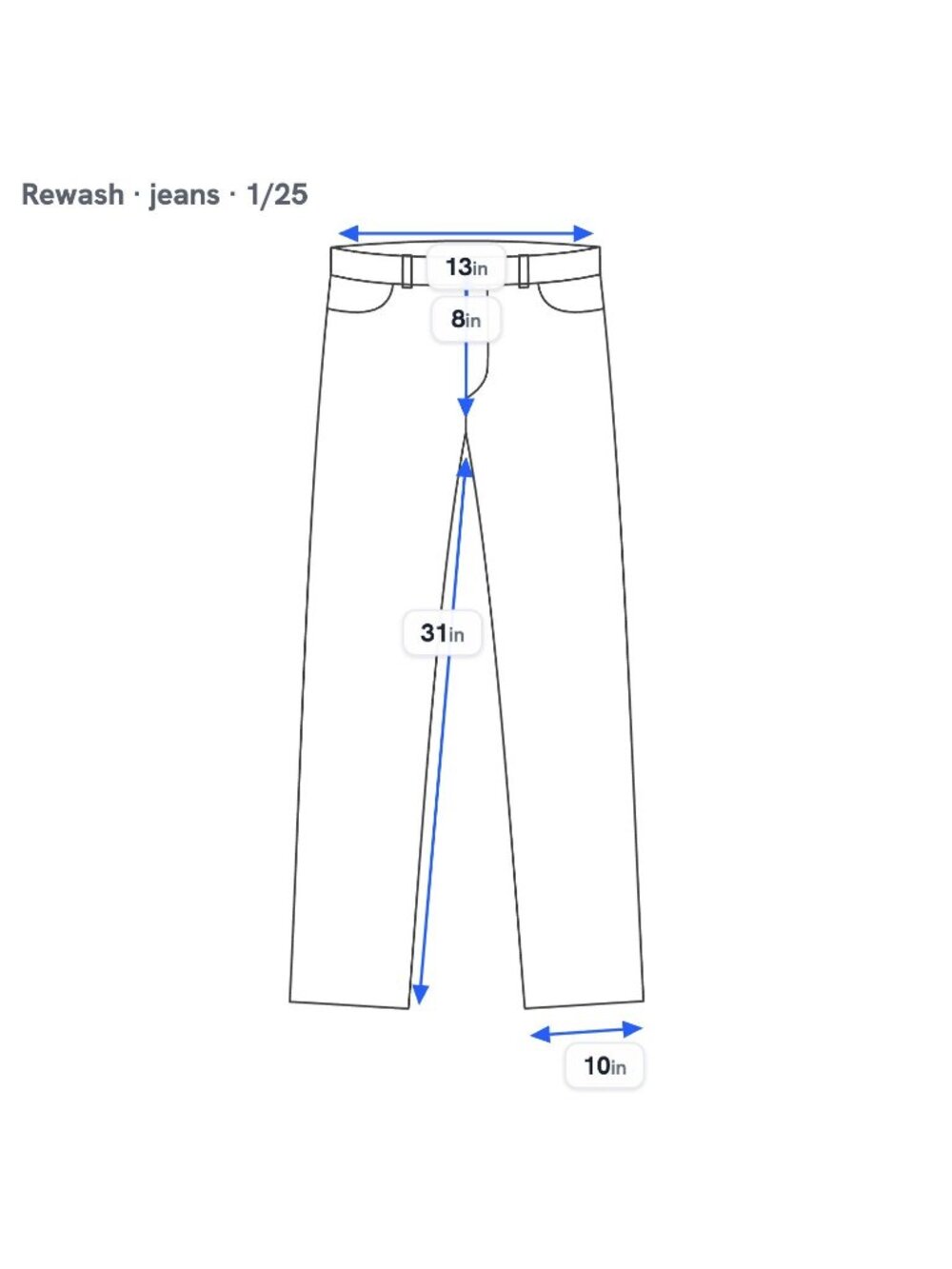 Rewash Denim Jeans Womens Size 1 JR/25 waist A-Line Classic Rise Effortless 1 JR - Picture 3 of 12